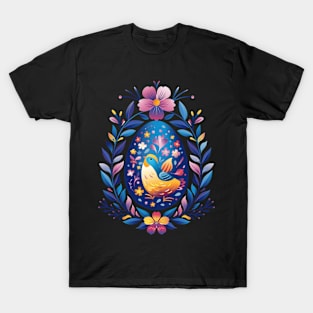 Happy Easter Day Chicken Design T-Shirt